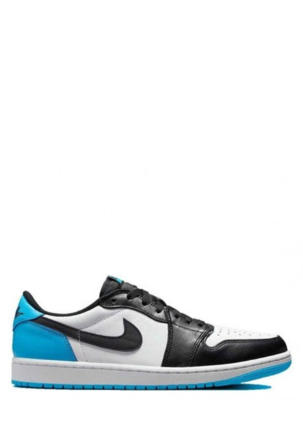 nikee air jordan 1 low og black and dark powder blue unc
