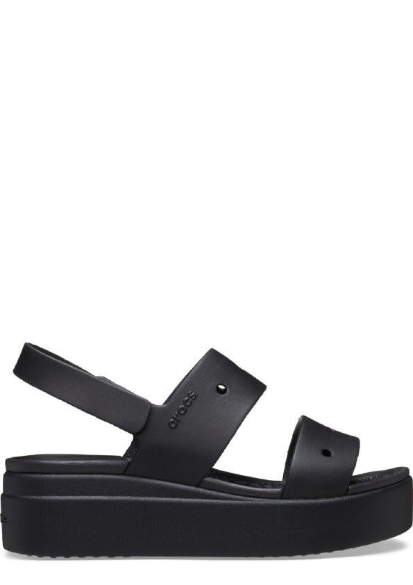 Crocss Black Brooklyn Low Wedge Sandals