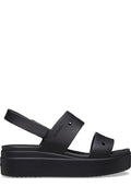Crocss Black Brooklyn Low Wedge Sandals