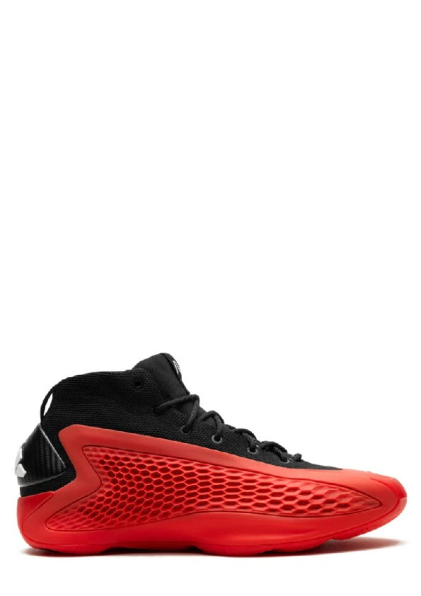 Adidass anthony edwards 1 ascent mid basketball shoes core black-orange 517