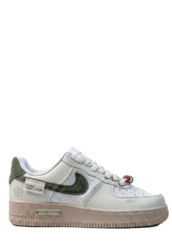 Nikee Airforce 1 Low Panda Prank Moss Green Swoosh 956