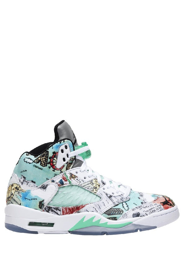 Nikee Jordan Retro 5 Wings Glow in Dark Reflective Basketball Sneakers