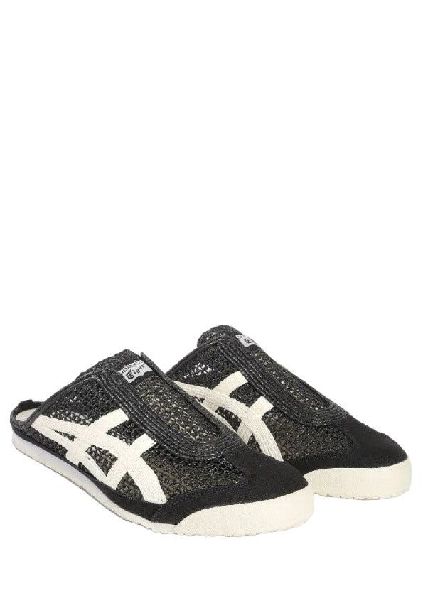 Onitsukaa Tiger Mexico 66 Sabot Half Cut Black White