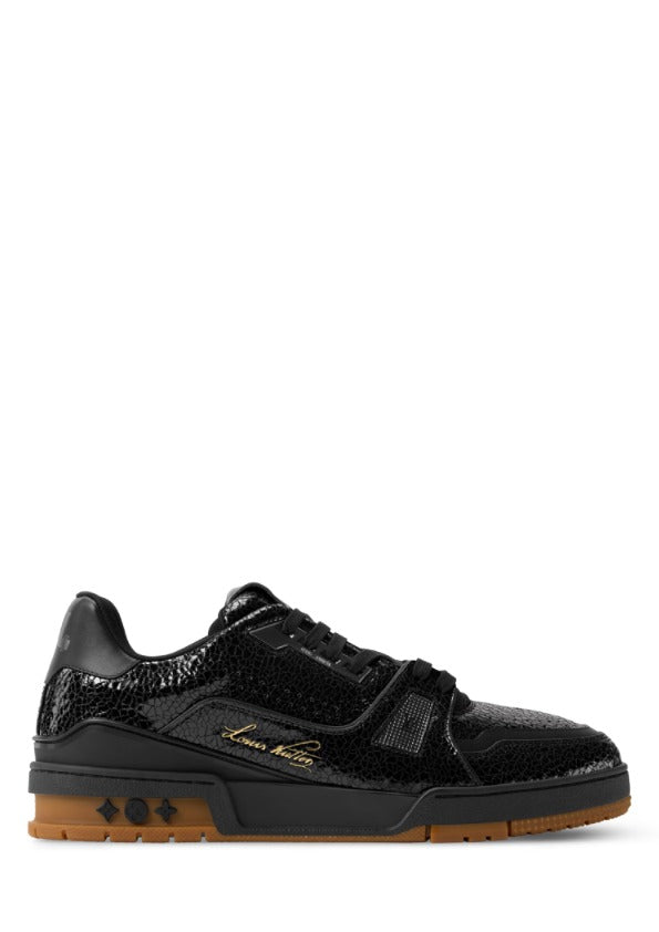 Louiss Vuittonn LV Trainer Leather Black Gum