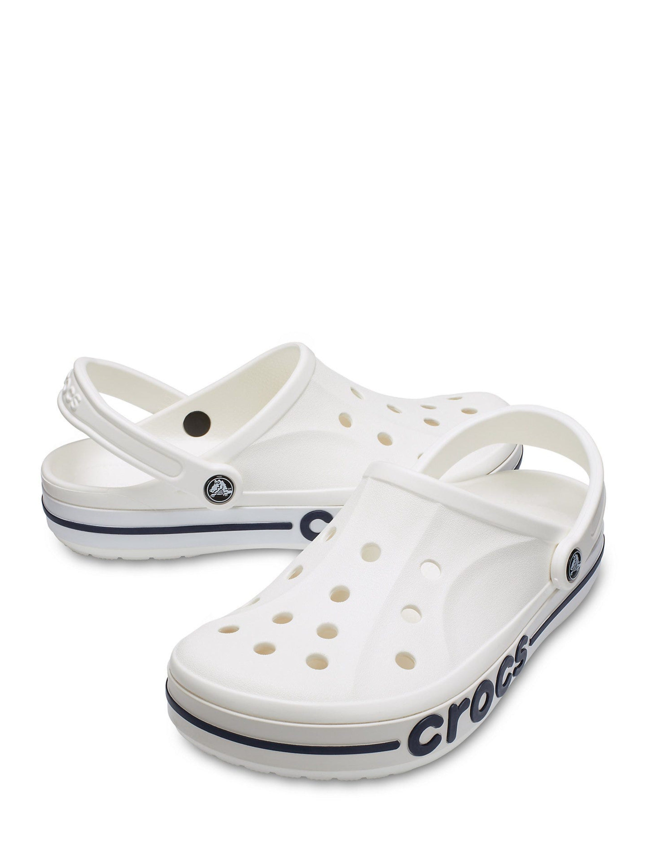 Womens Crocss Bayaband Classic clogs White With 10 Jibbits Charms