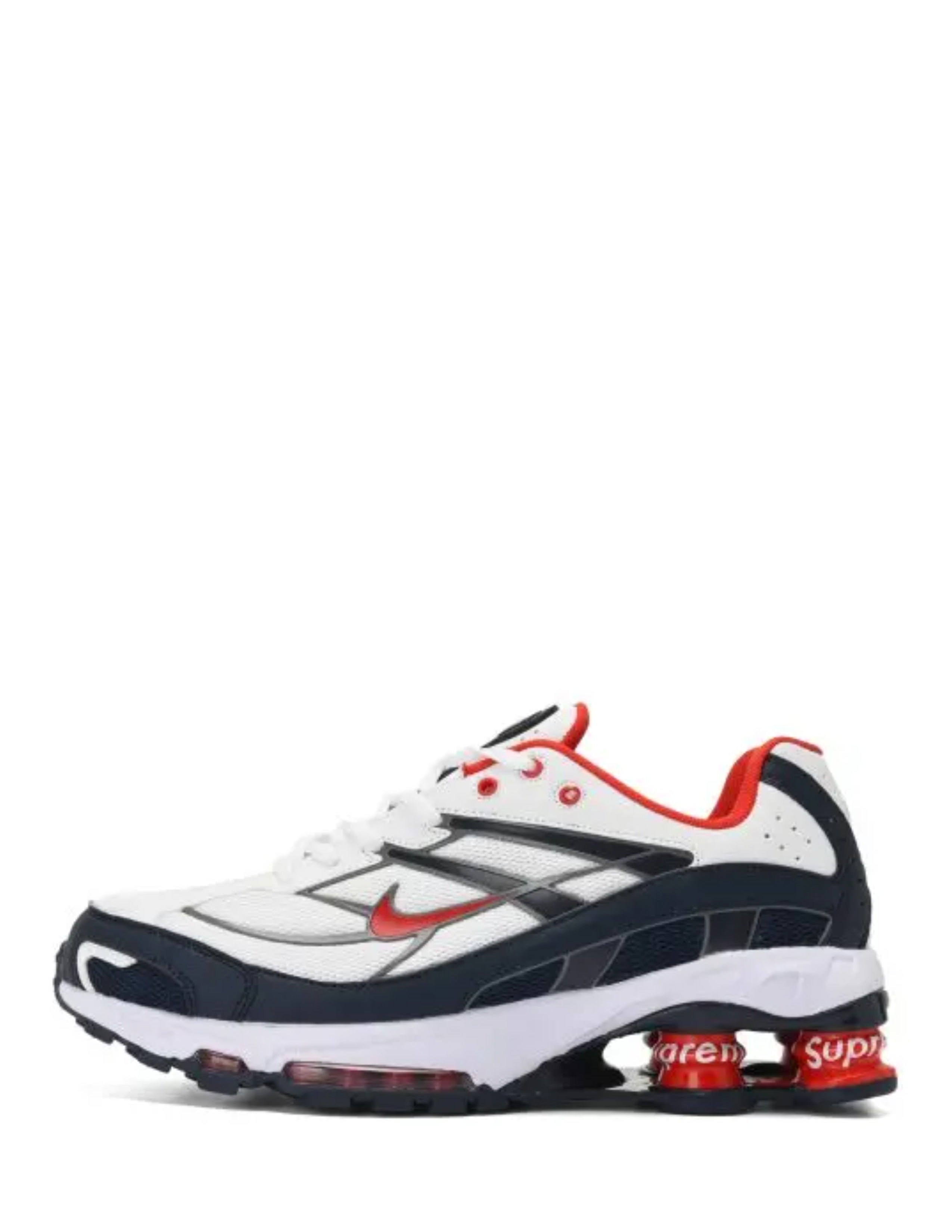 supreme X nikee R4 shox Navy red