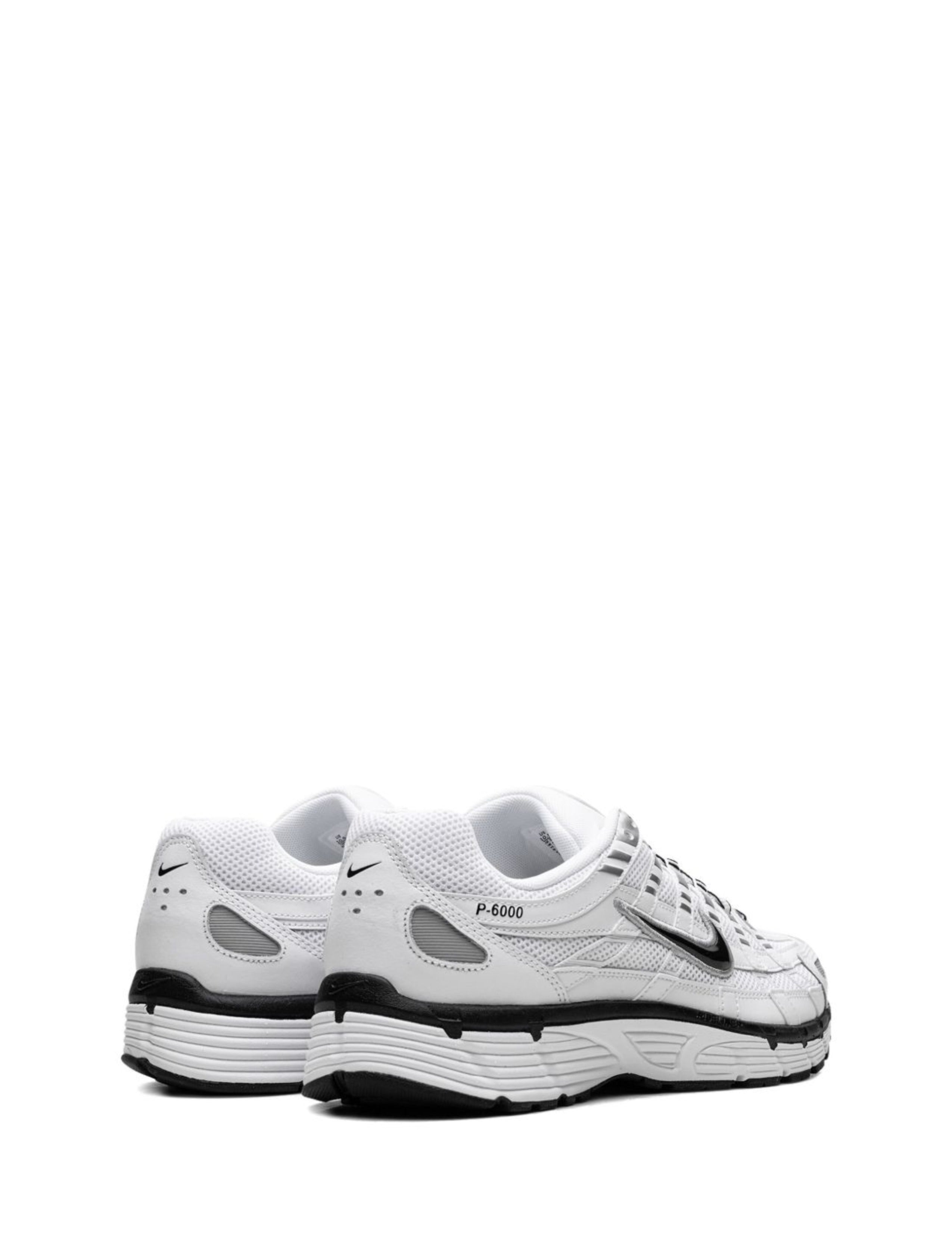 nikee P-6000 in White Black Metallic Silver