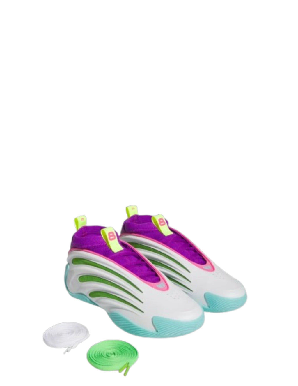 Adidass Harden x Jalen Williams Volume 9 White Lucid Lime Pink