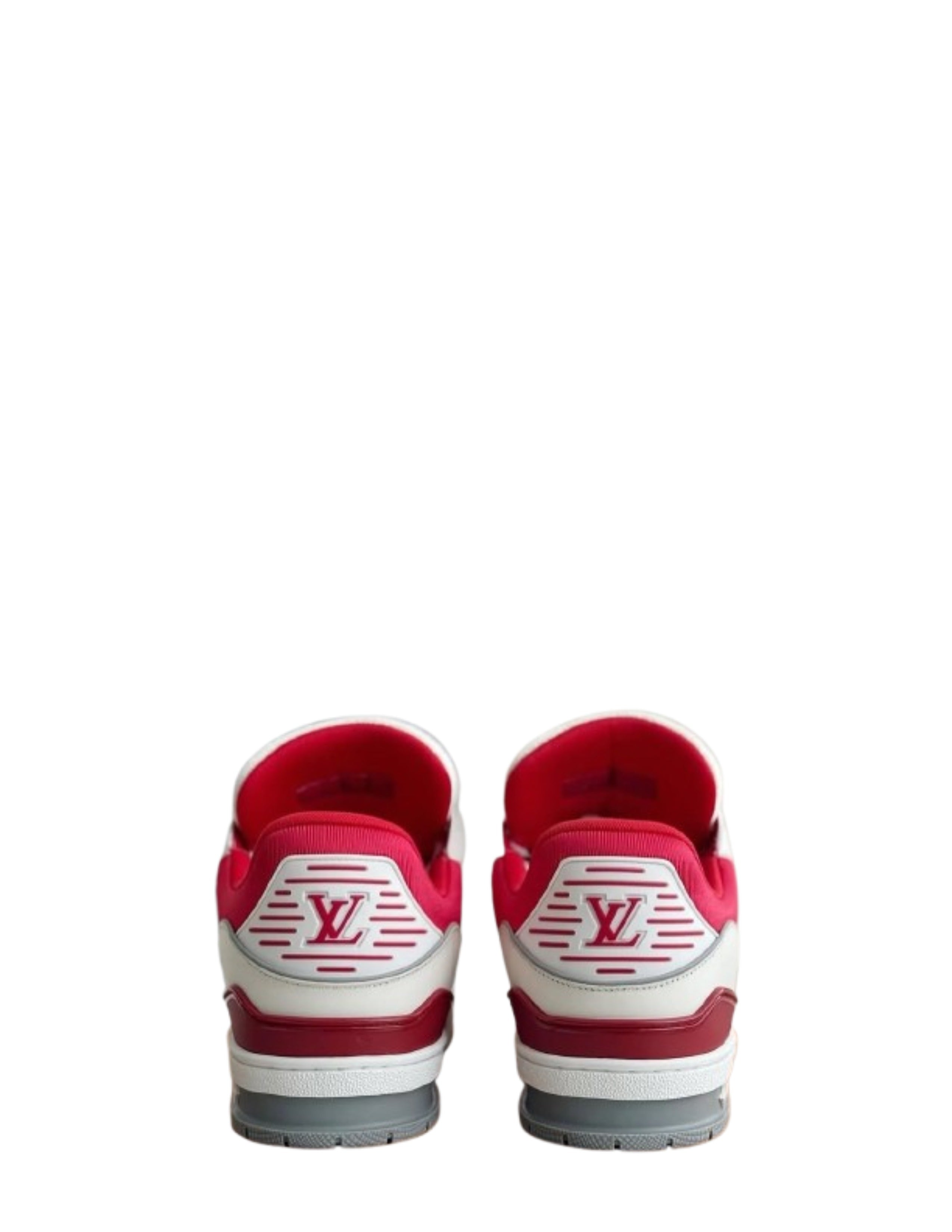 LOUISs VUITTONn TRAINER SIGNATURE RED WHITE