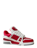 LOUISs VUITTONn TRAINER SIGNATURE RED WHITE