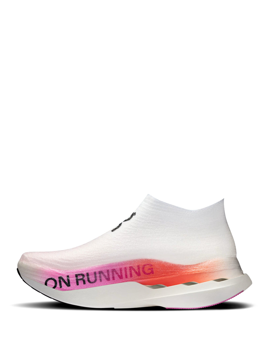 On Cloudboom Strike LS White and Raspberry