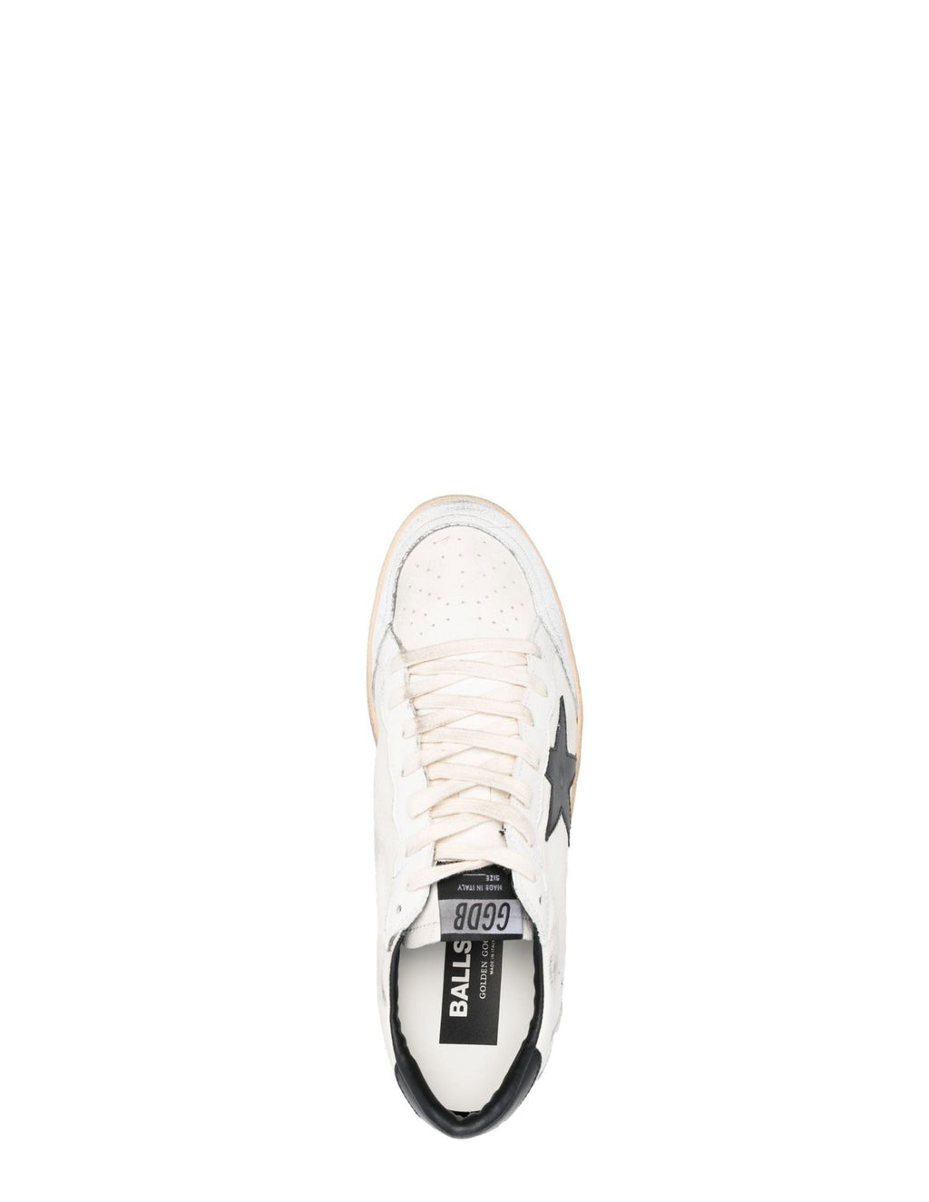 Golden Goose White Sneakers with Black Star 486