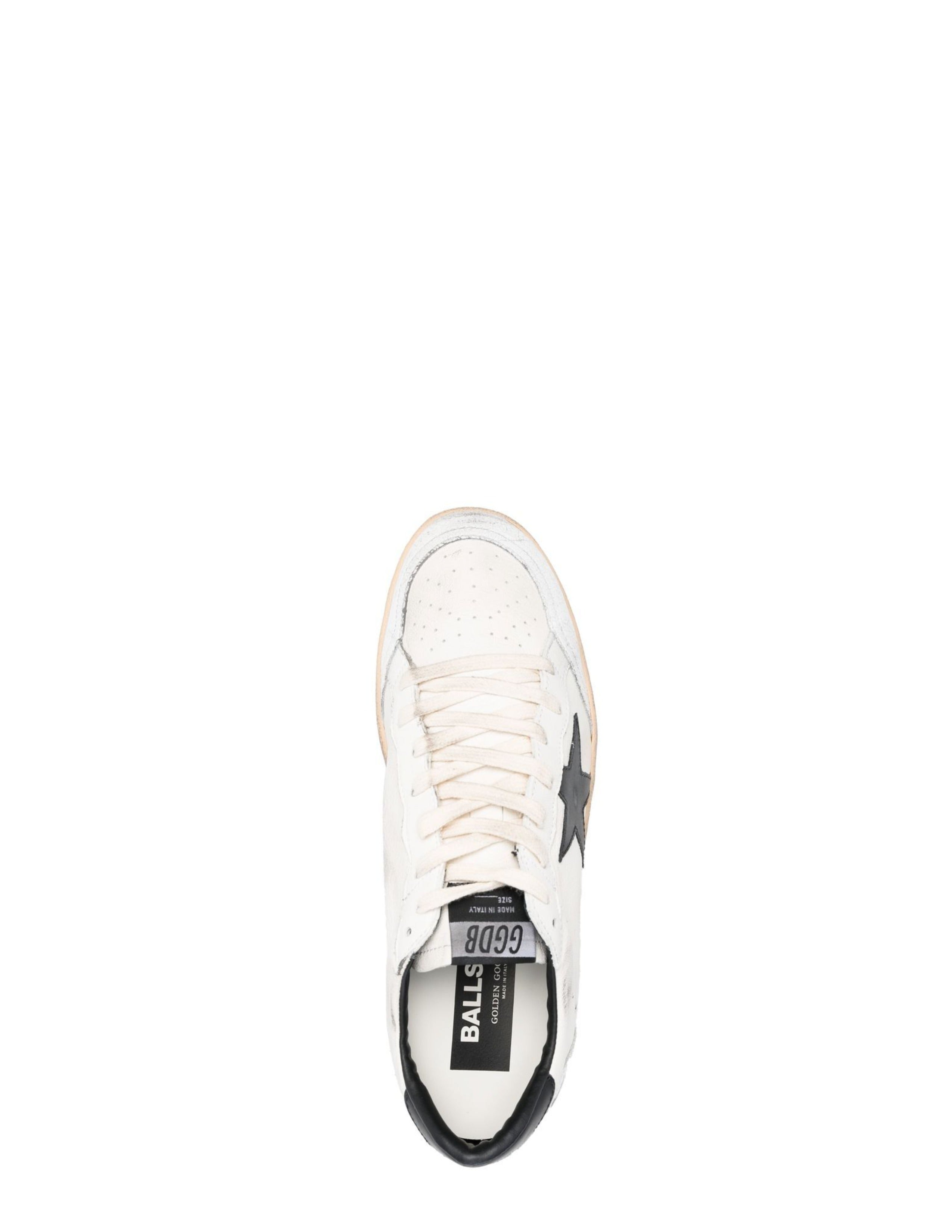Golden Goose White Sneakers with Black Star 486