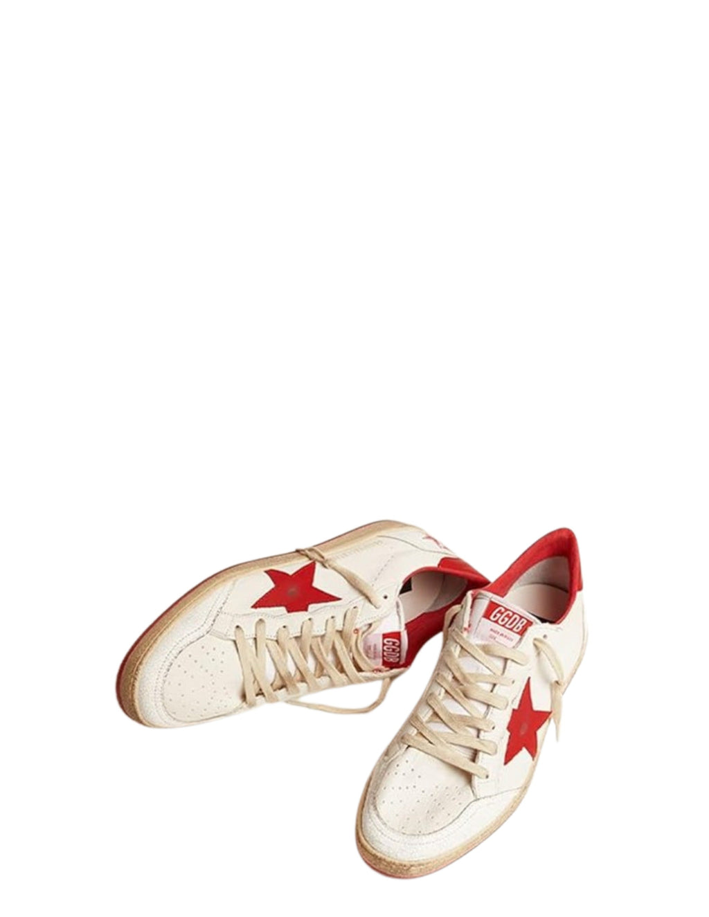 Golden Goose Ball-Star Low White Red 487
