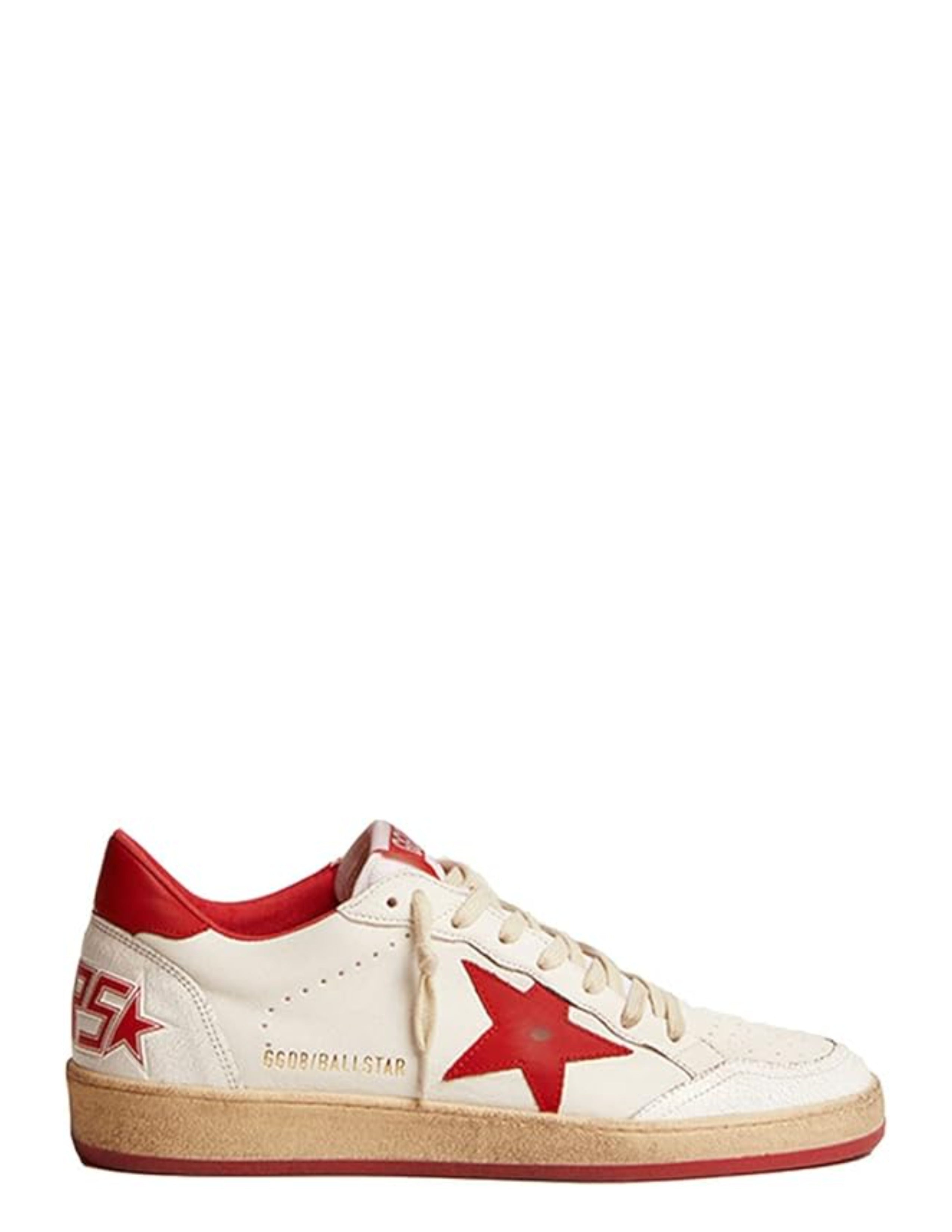 Golden Goose Ball-Star Low White Red 487