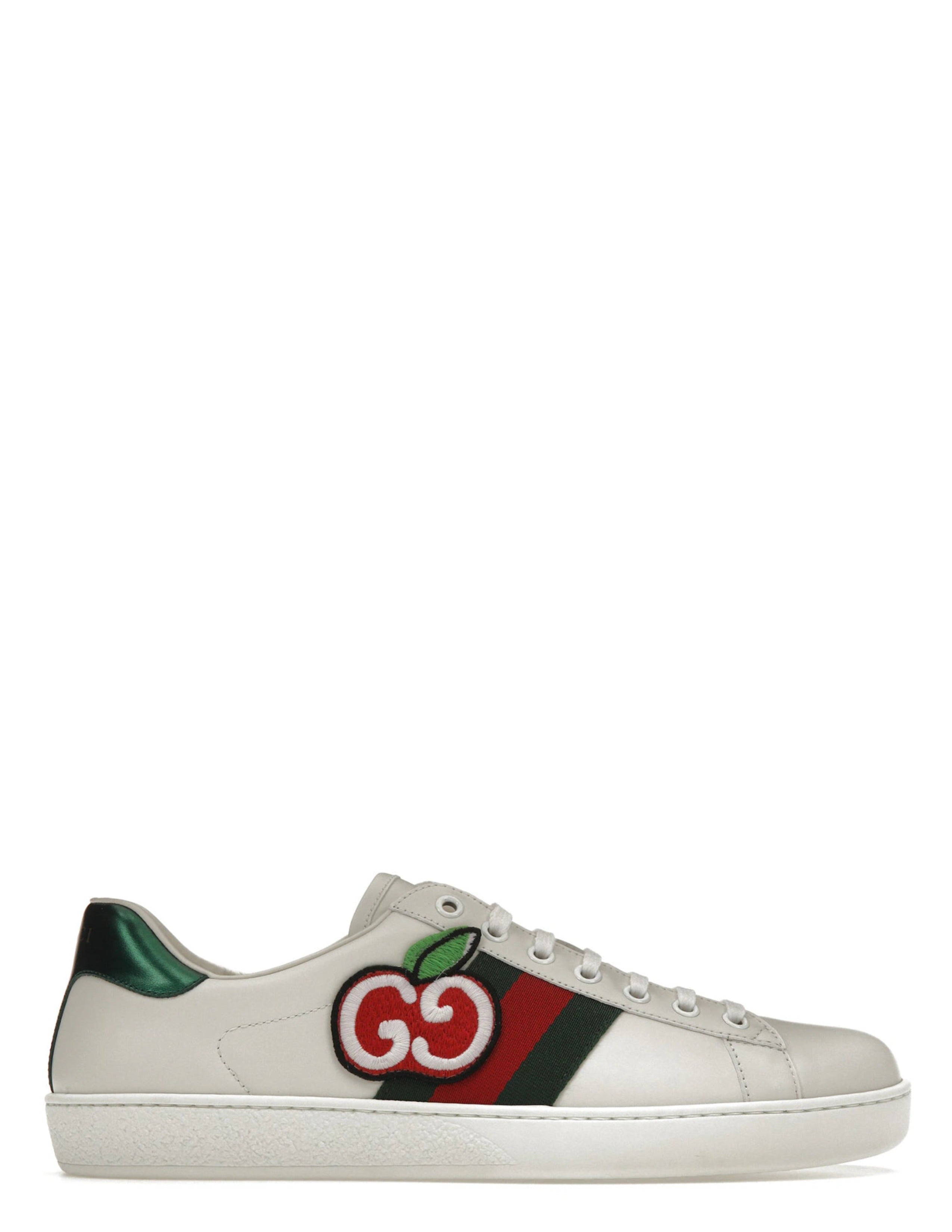 Guccii Ace Low GG Apple Patch White 408