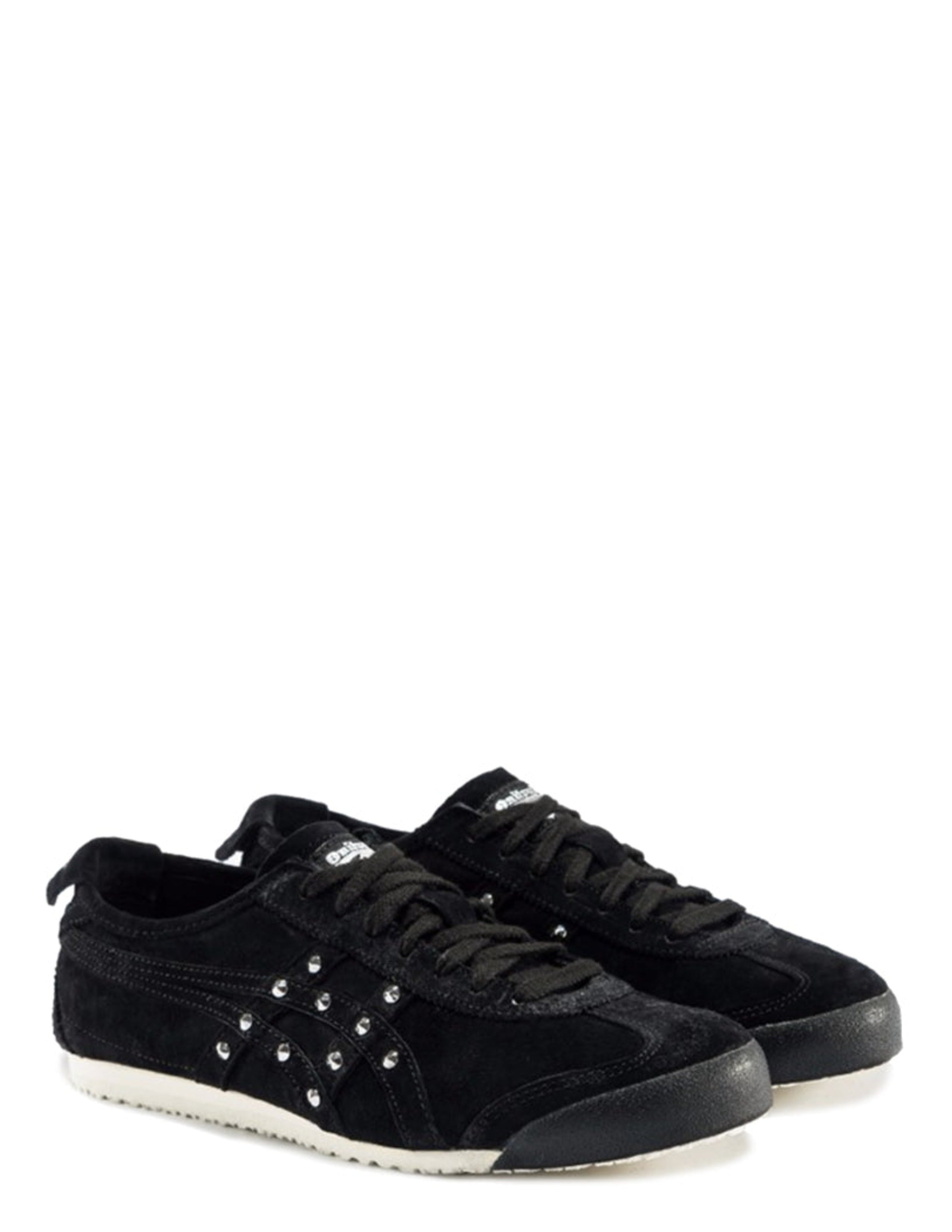 Onitsukka Tiger Unisex Mexico 66 Sneakers Black Suede Diamond