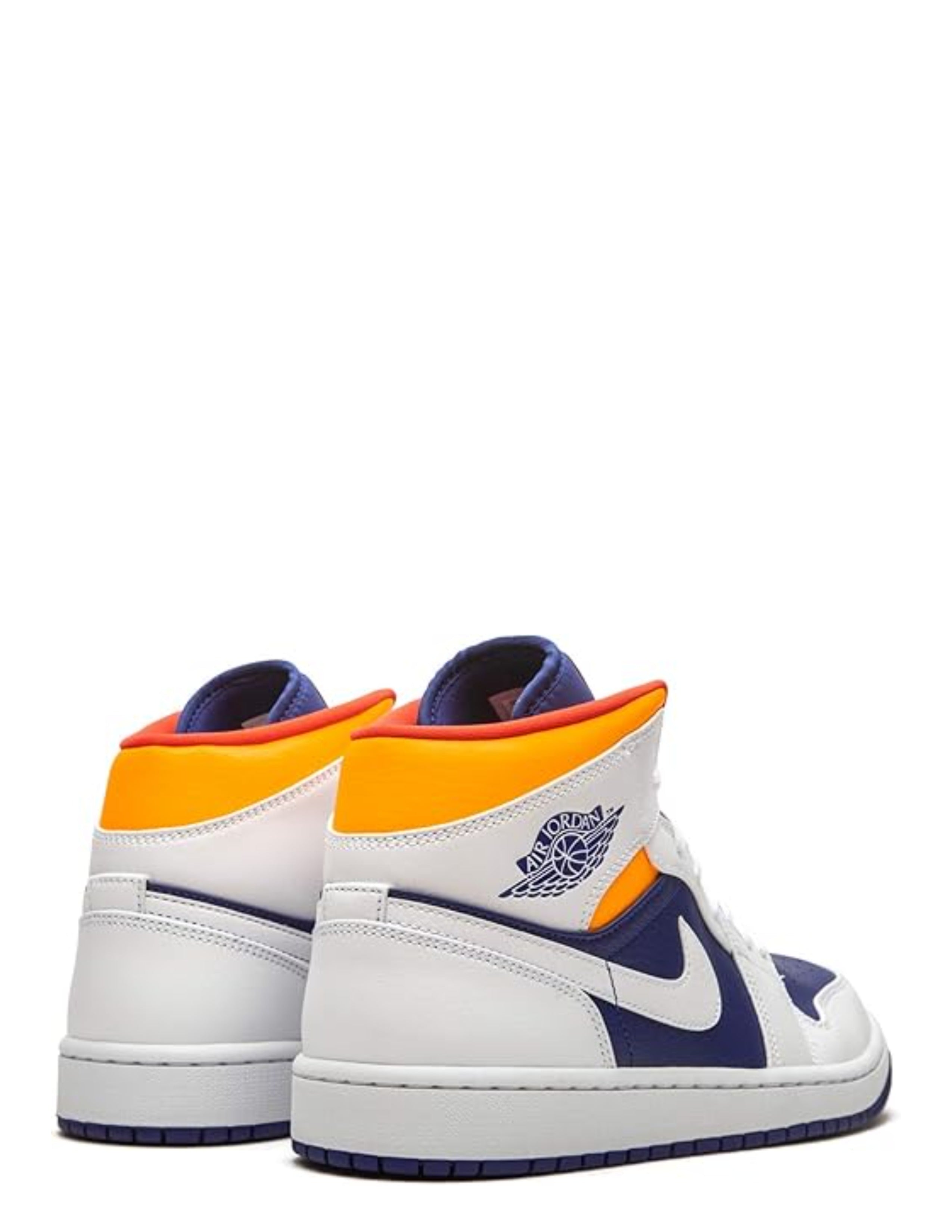Nikee Air Jordan 1 Mid Royal Blue Laser Orange