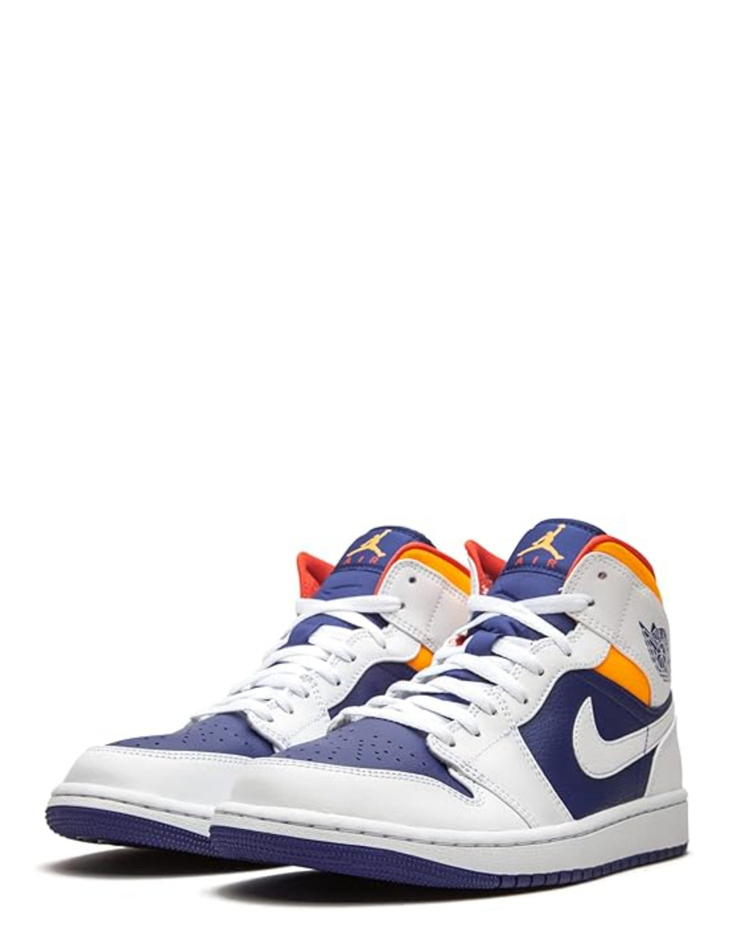 Nikee Air Jordan 1 Mid Royal Blue Laser Orange