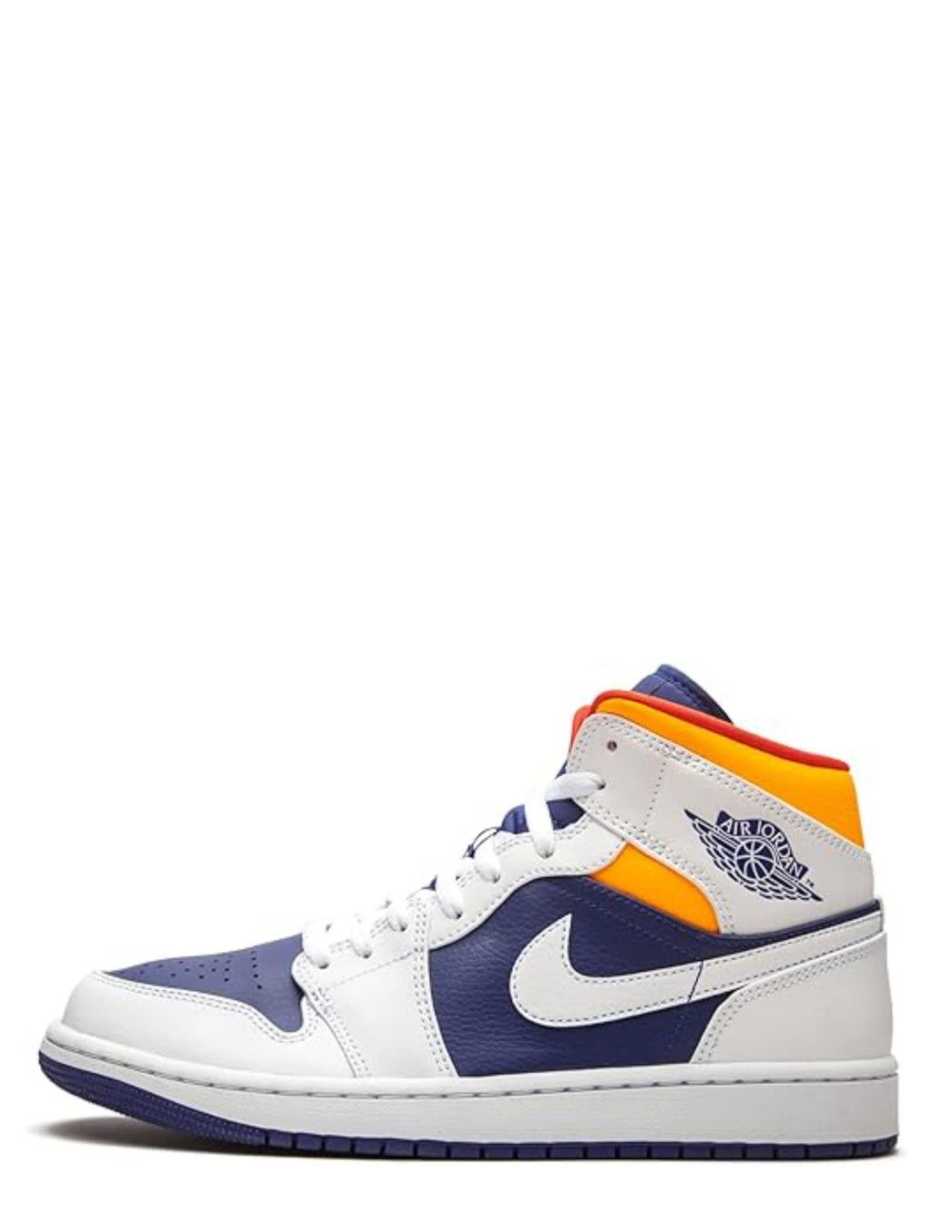 Nikee Air Jordan 1 Mid Royal Blue Laser Orange