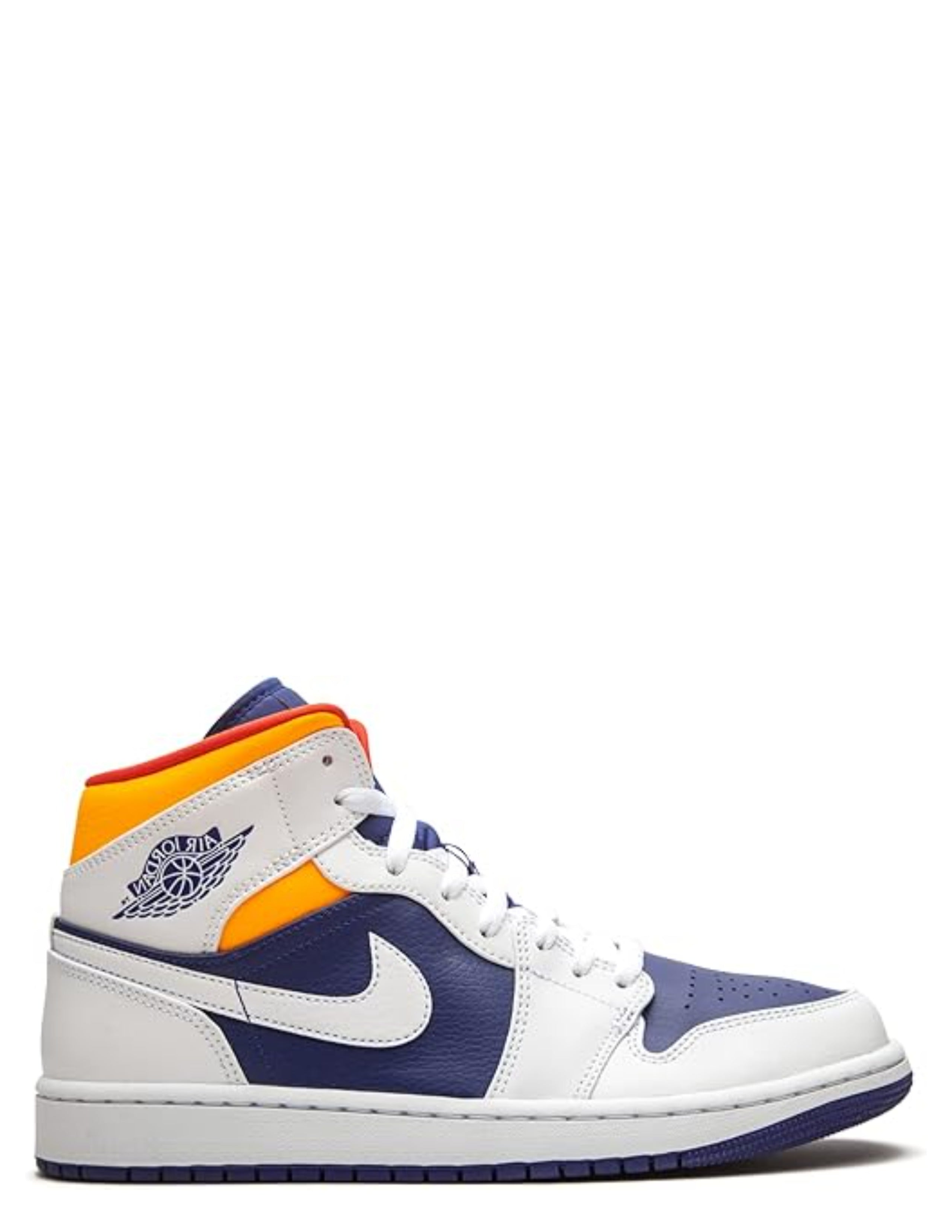 Nikee Air Jordan 1 Mid Royal Blue Laser Orange