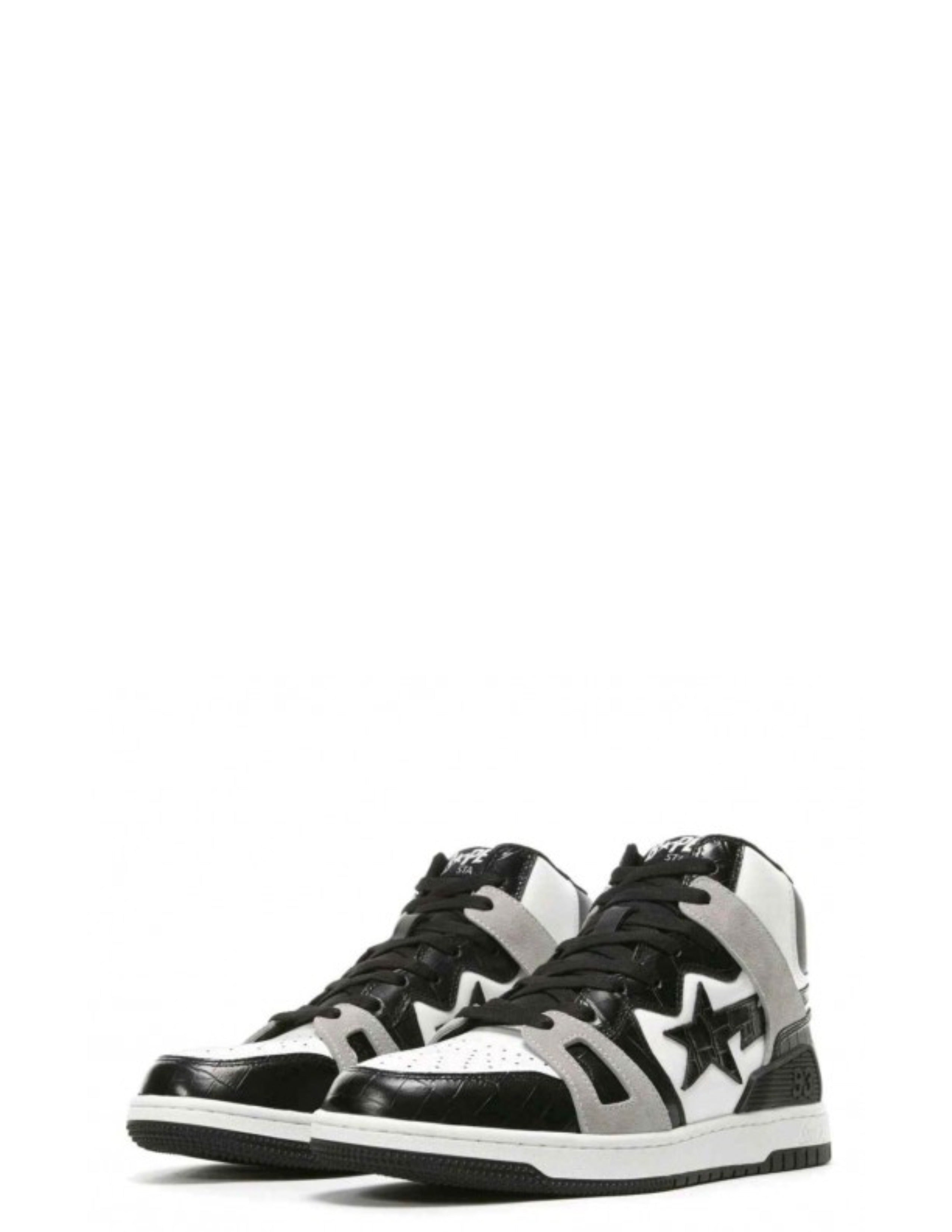 A Bathing Ape Bape Sta 93 Hi Black Light Grey Men s