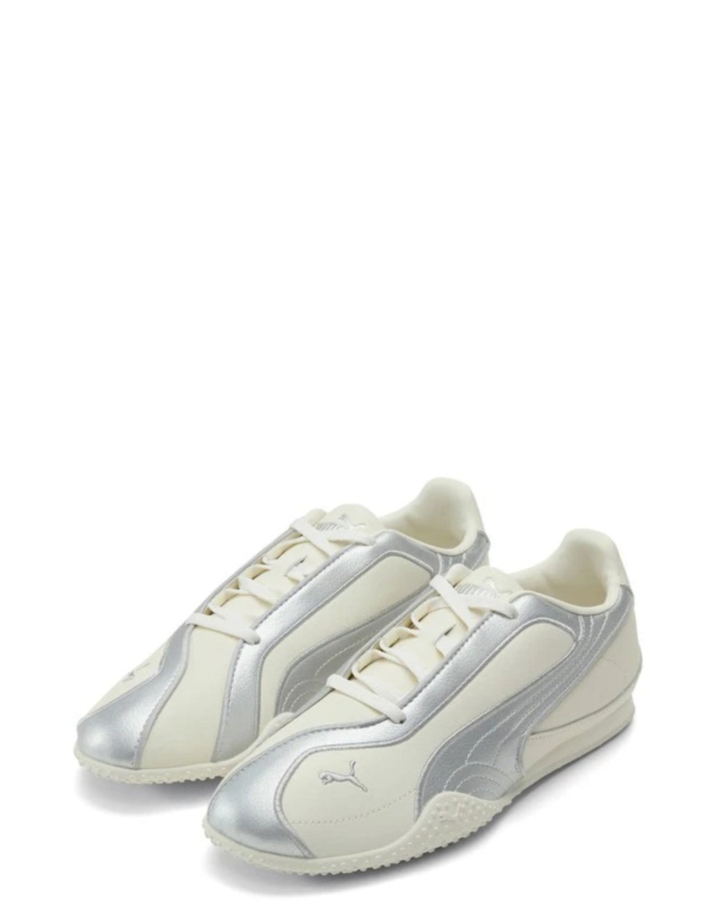 Pum_a Bella V2 Leather in the White Aged Silver