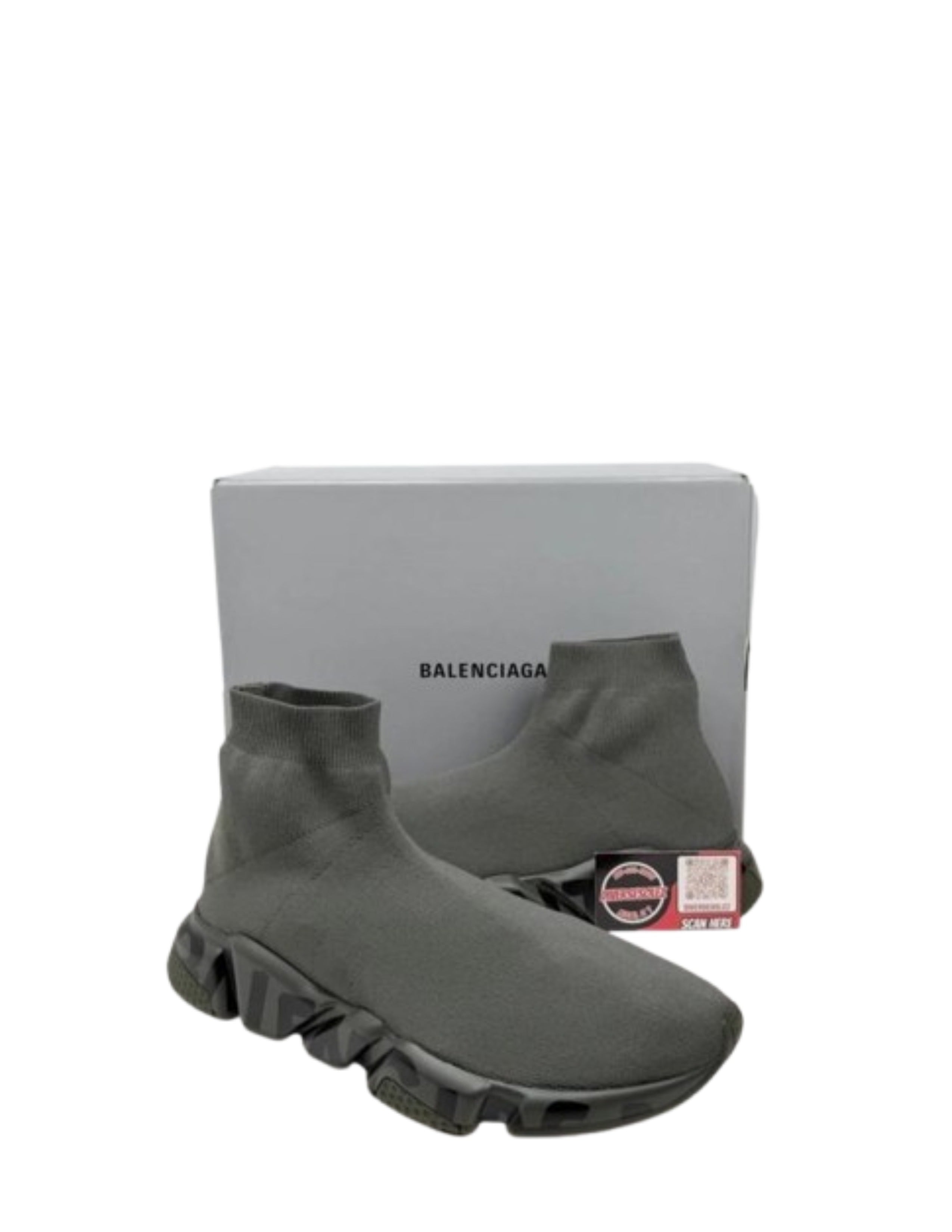 Balenciaga Speed Olive Graffiti Trainer (832)