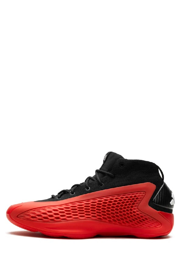 Adidass anthony edwards 1 ascent mid basketball shoes core black-orange 517