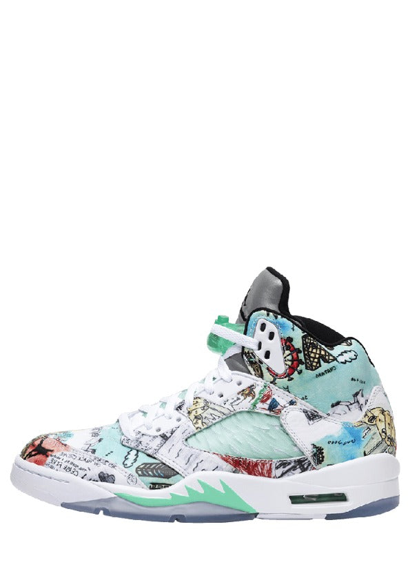 Nikee Jordan Retro 5 Wings Glow in Dark Reflective Basketball Sneakers