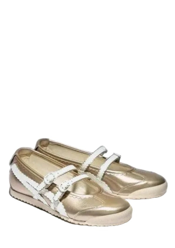 Onitsukaa Tiger Mexico 66 TGRS Metallic Pack Champagne Cream