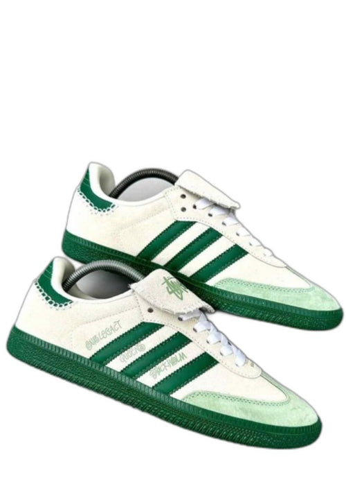 ADIDASS SAMBA X STUSSY WHITE_GREEN 2064