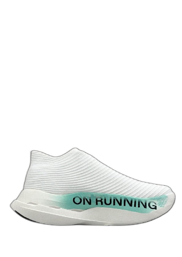 On Cloudboom Strike LS White and Mint Green 5052