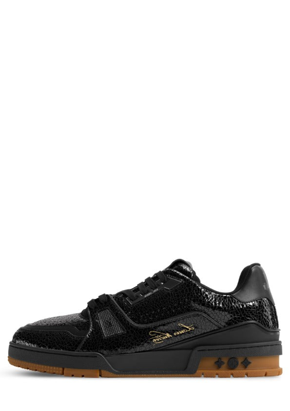 Louiss Vuittonn LV Trainer Leather Black Gum