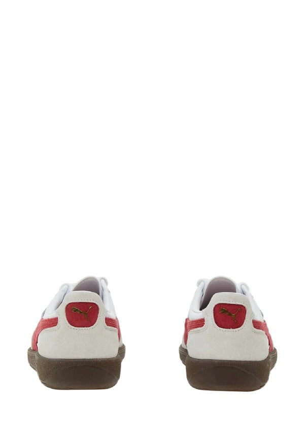 PUMAA PALERMO LEATHER WHITEVAPOR GRAY-CLUB RED