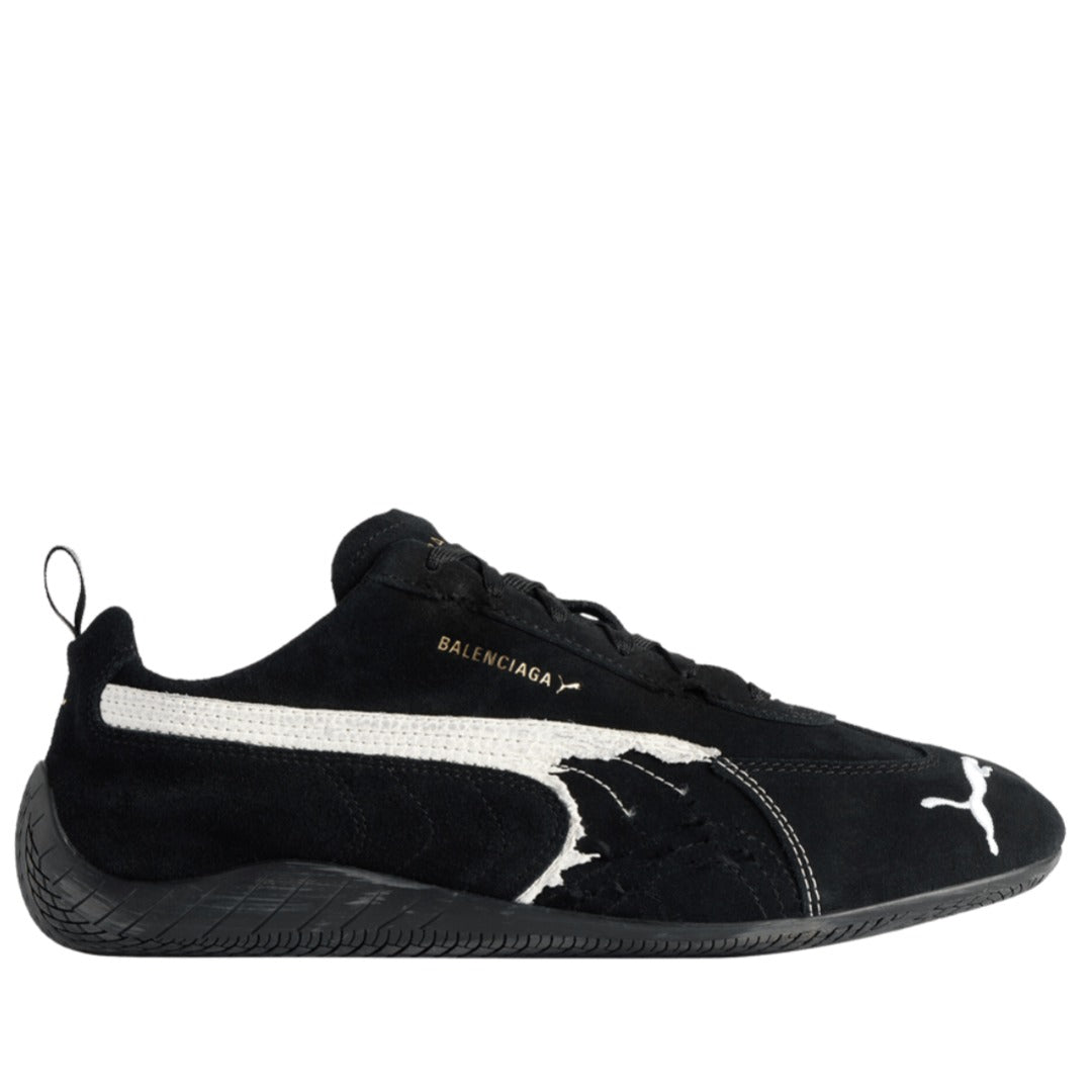 Pumaa. x Balenciaga Speedcat Suede Distressed BLACK