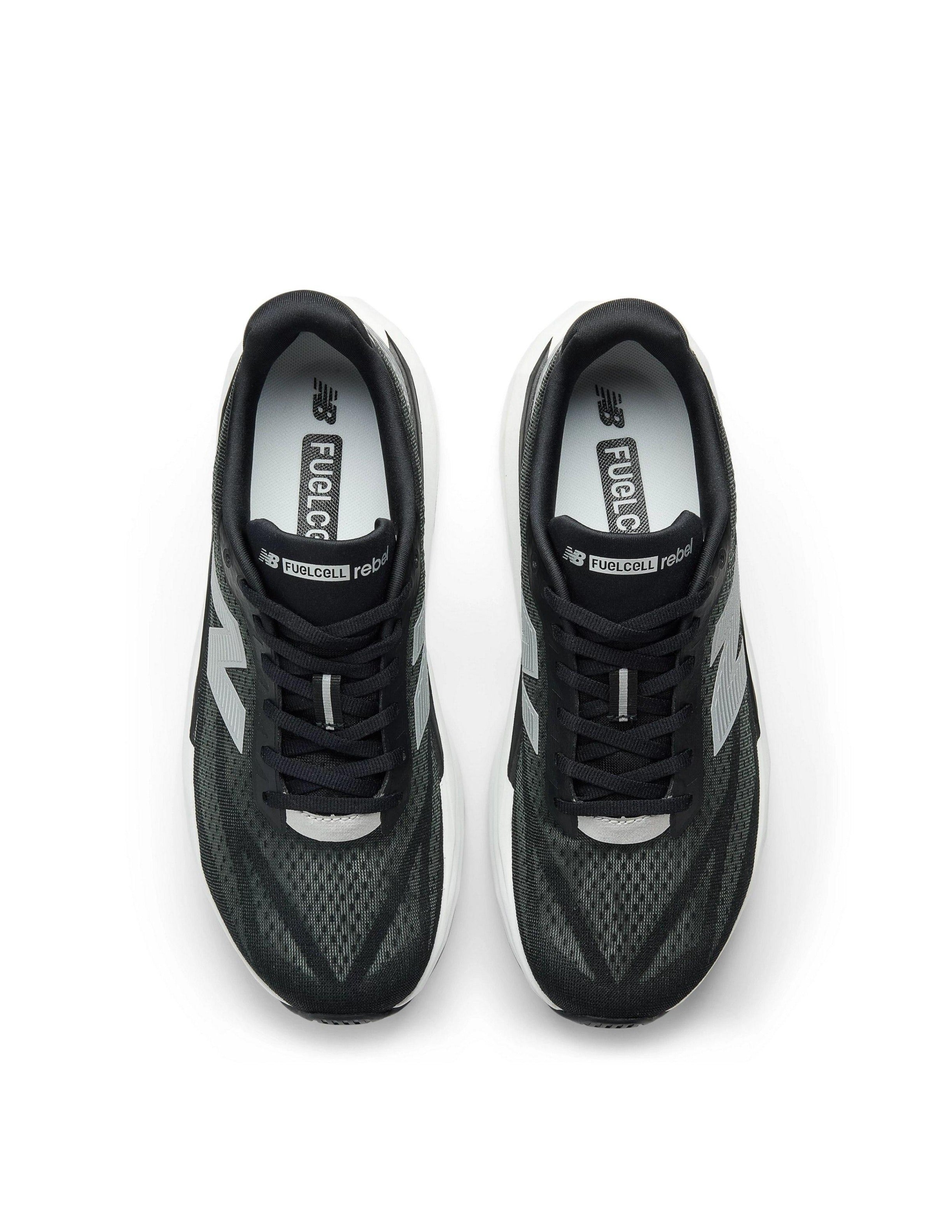 Balance FuelCell Rebel v5 running shoe in black and silver