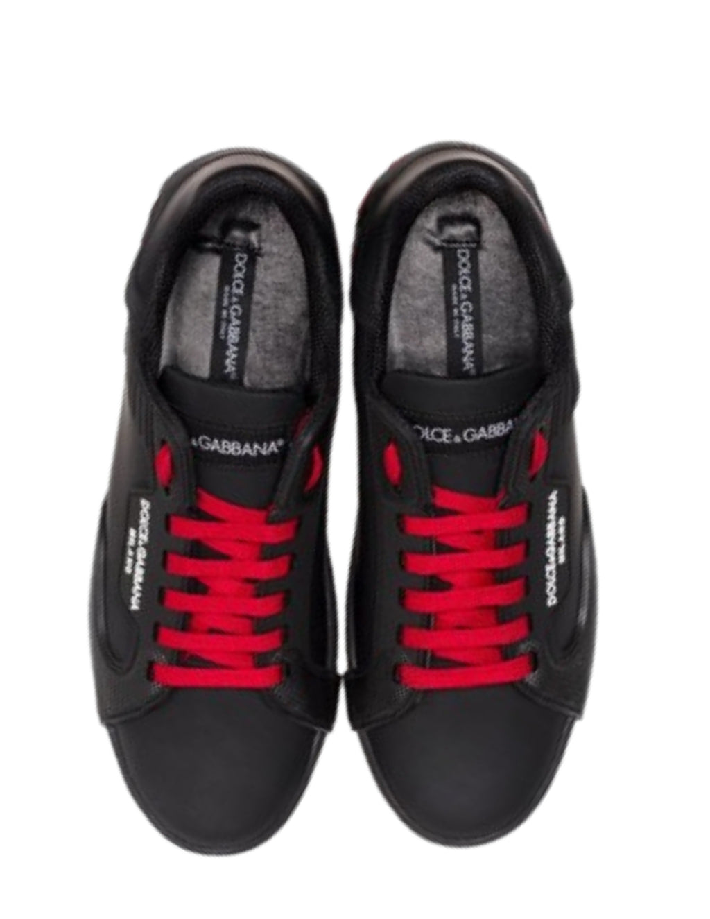 Dollce Gabbana Portofino Black Red Sneakers SALE