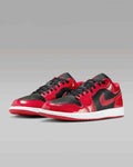 Nikkee Air Jordan 1 Low SE Patent Varsity Red Black
