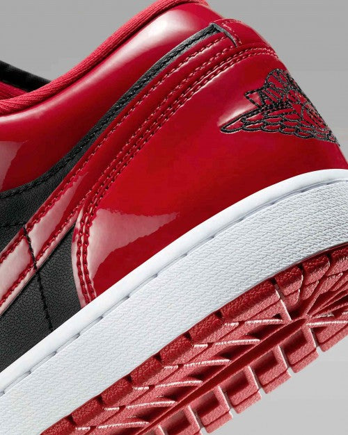Nikkee Air Jordan 1 Low SE Patent Varsity Red Black