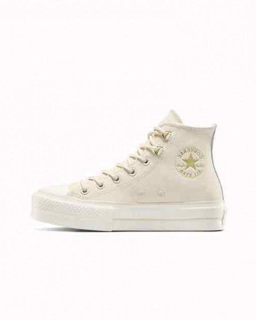 Conversee Taylor All Star Lift Platform Glam Leather Light Dune