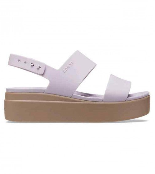 Crocss Brooklyn Slingback Low Wedge Sandals For Her Purple