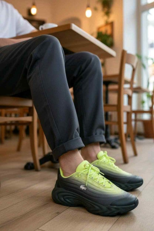 Lacostee Spinor 225 Dark Green Light Green sneakers
