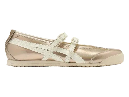 Onitsukaa Tiger Mexico 66 TGRS Metallic Pack Champagne Cream