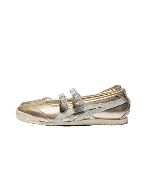 Onitsukaa Tiger Mexico 66 TGRS Metallic Pack Champagne Cream