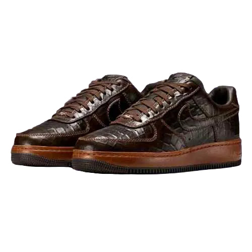 Nikee Airforce 1 Low Fauna Brown Croc 1107