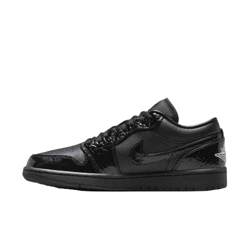 Nikee Air Jordan 1 Low Patent Black Croc 5011